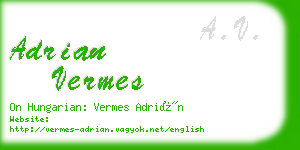 adrian vermes business card